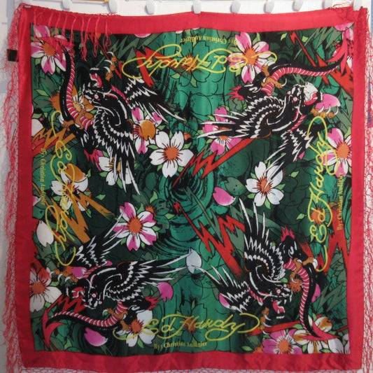 CHRISTIAN AUDIGIER Ed Hardy Silk Scarf - Square - 5303