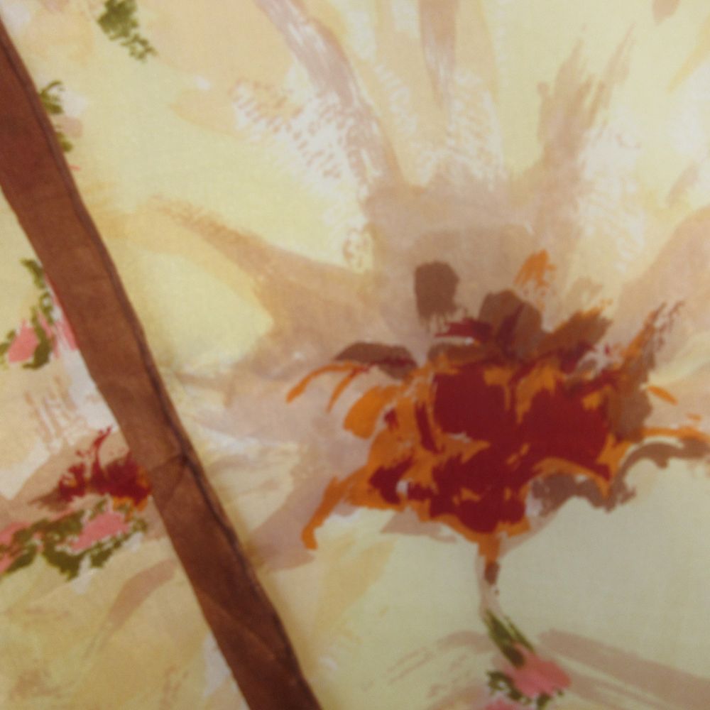 Bill Blass Floral Silk Scarf - Long - 5389