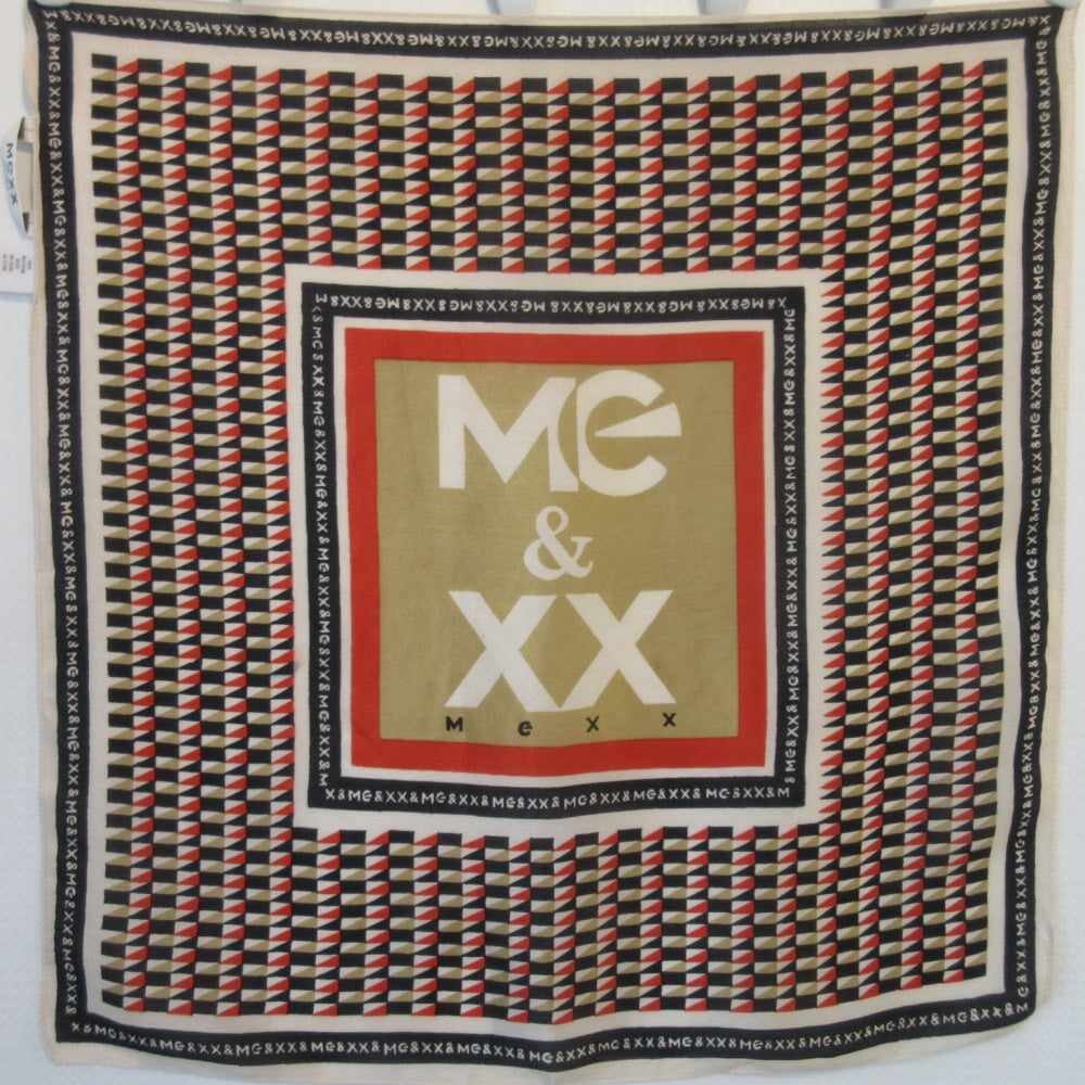 MEXX Geometric Silk Scarf - Small 21" Square - 5395
