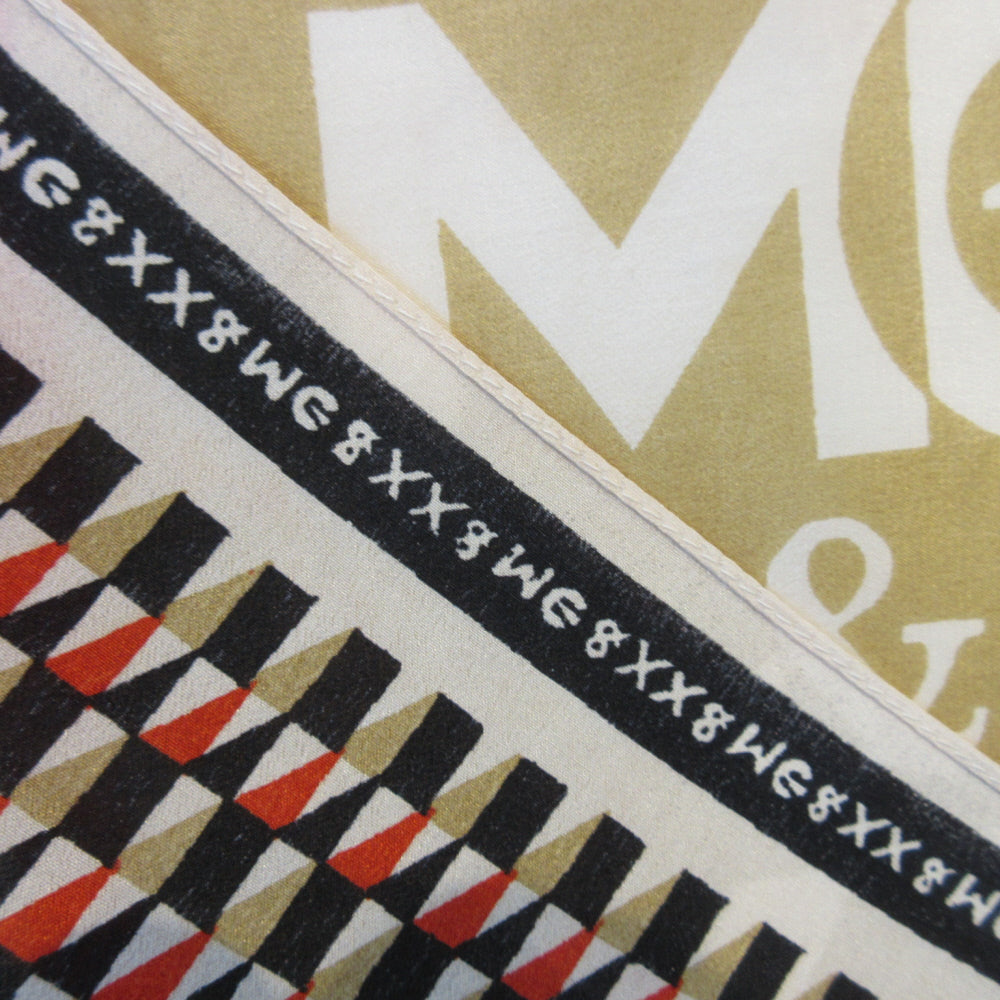 MEXX Geometric Silk Scarf - Small 21" Square - 5395