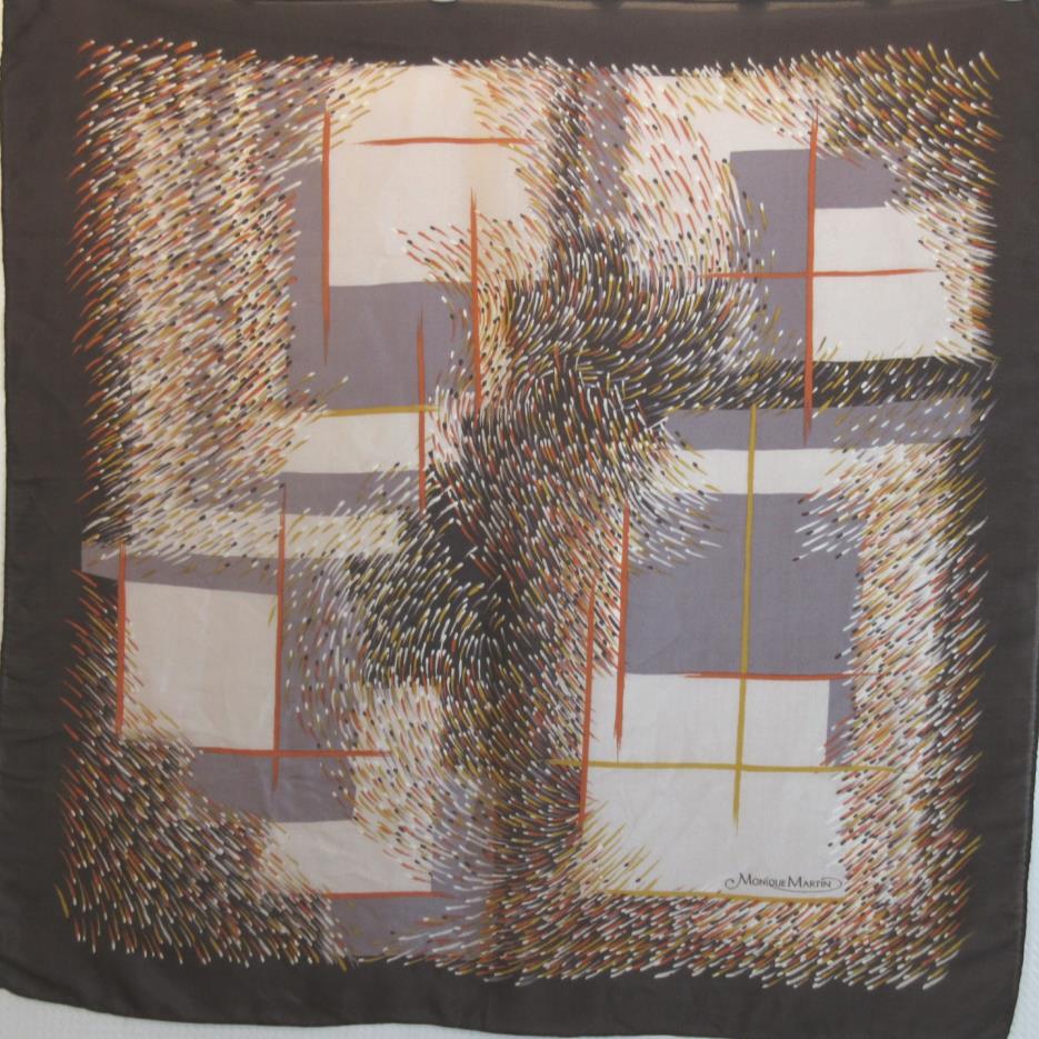 Monique Martin Abstract Silk Scarf - Square - 5394