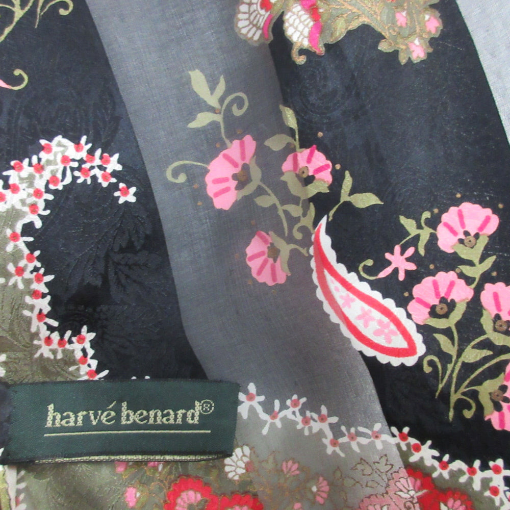 Harve Benard Floral Paisley Silk Scarf - Long - 5399