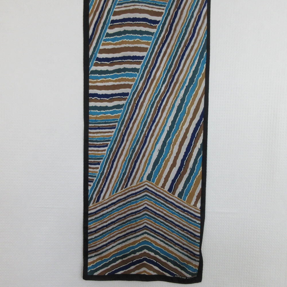 Adrienne Vittadini Geometric Silk Scarf - Long (As Is) - 5400