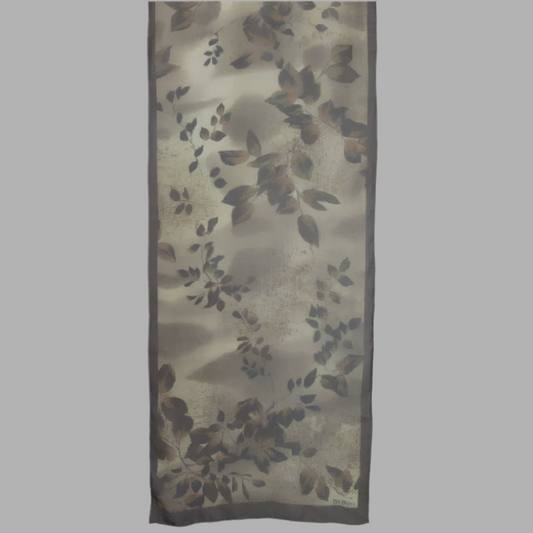 Bill Blass Leaves Silk Scarf - Long - 4650