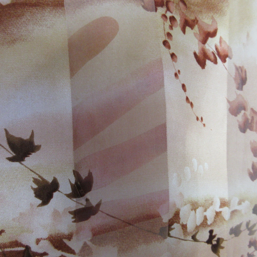Anne Klein Vintage Designer Leaves Silk Scarf - Long - 5532