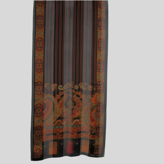 Ellen Tracy Paisley Abstract Silk Scarf - Long – 2662
