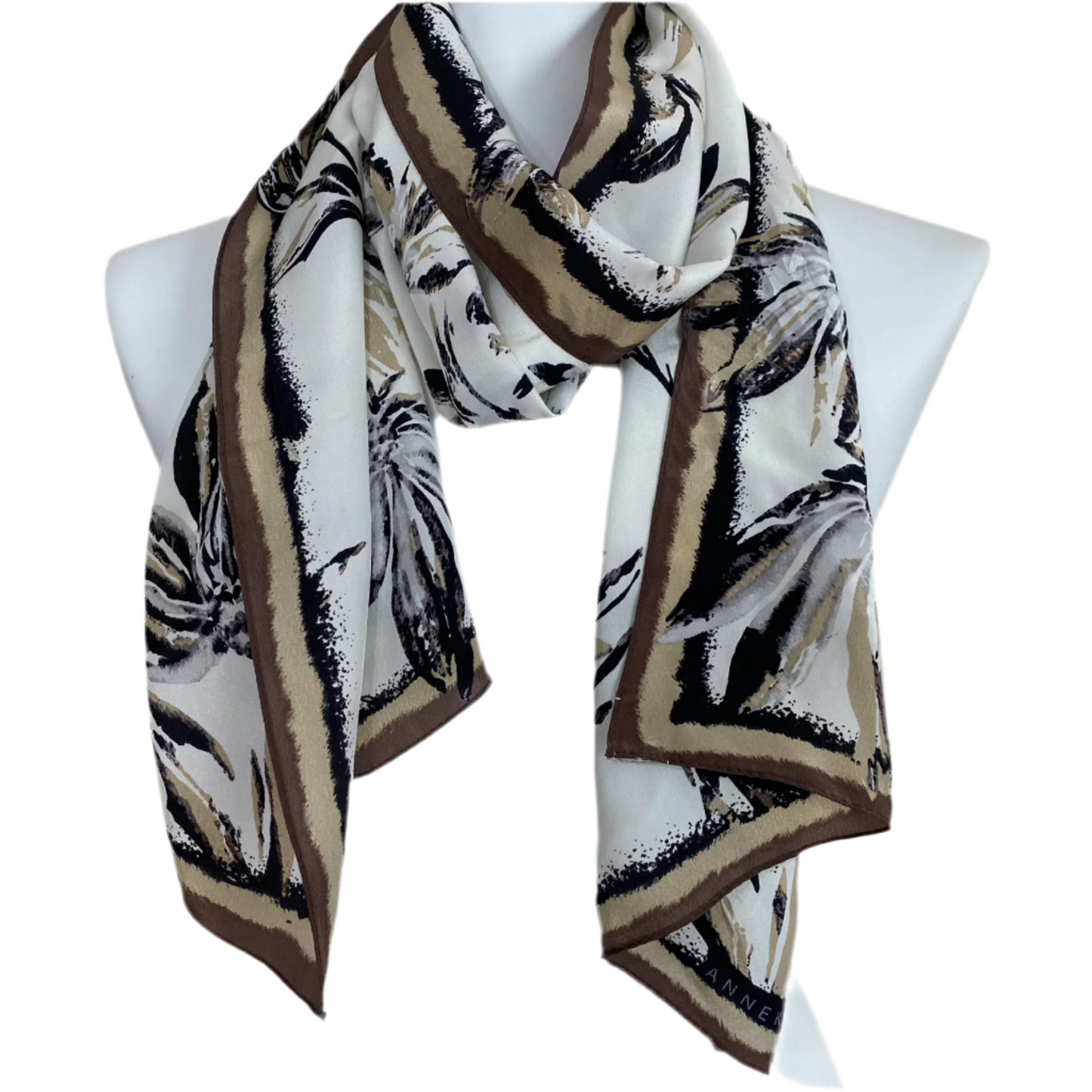 Anne Klein Floral Silk Scarf - Long