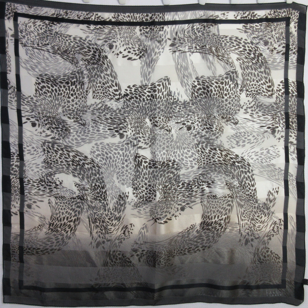 Nicole Miller Animal Print Leopard Silk Scarf - Square - 5537