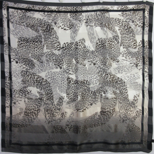 Nicole Miller Animal Print Leopard Silk Scarf - Square - 5537