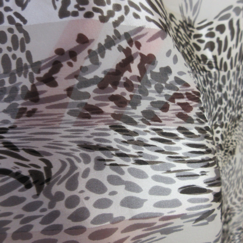 Nicole Miller Animal Print Leopard Silk Scarf - Square - 5537