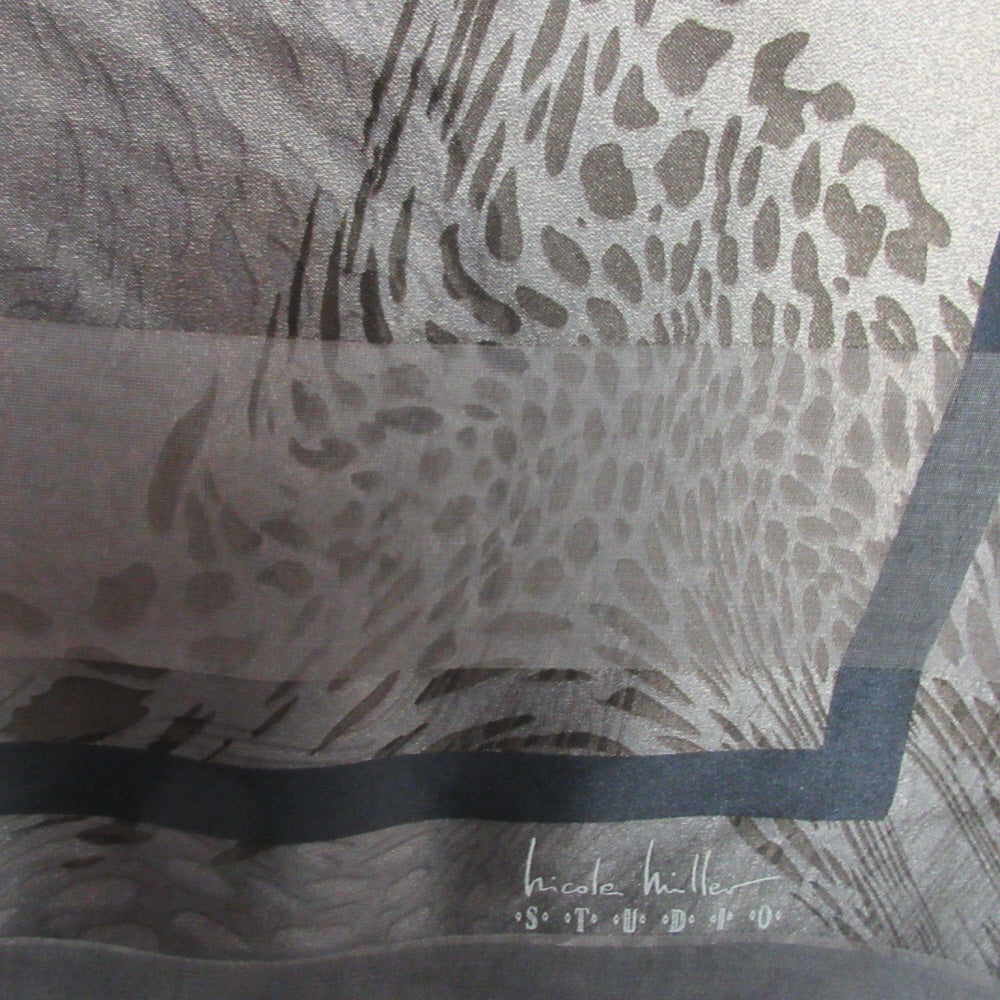 Nicole Miller Animal Print Leopard Silk Scarf - Square - 5537