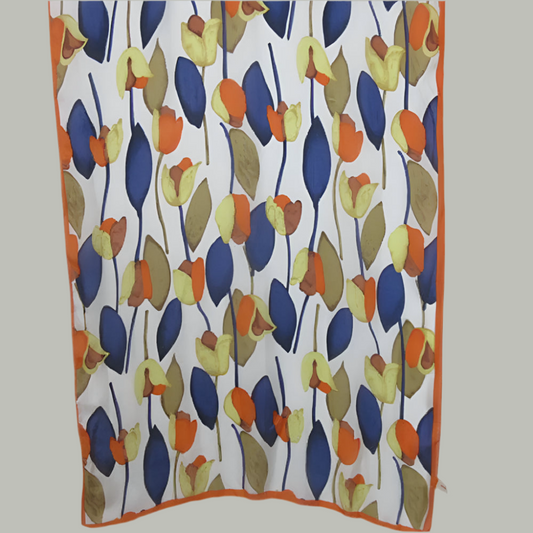 Art Floral Sigi Designer Silk Scarf - Long - 4333