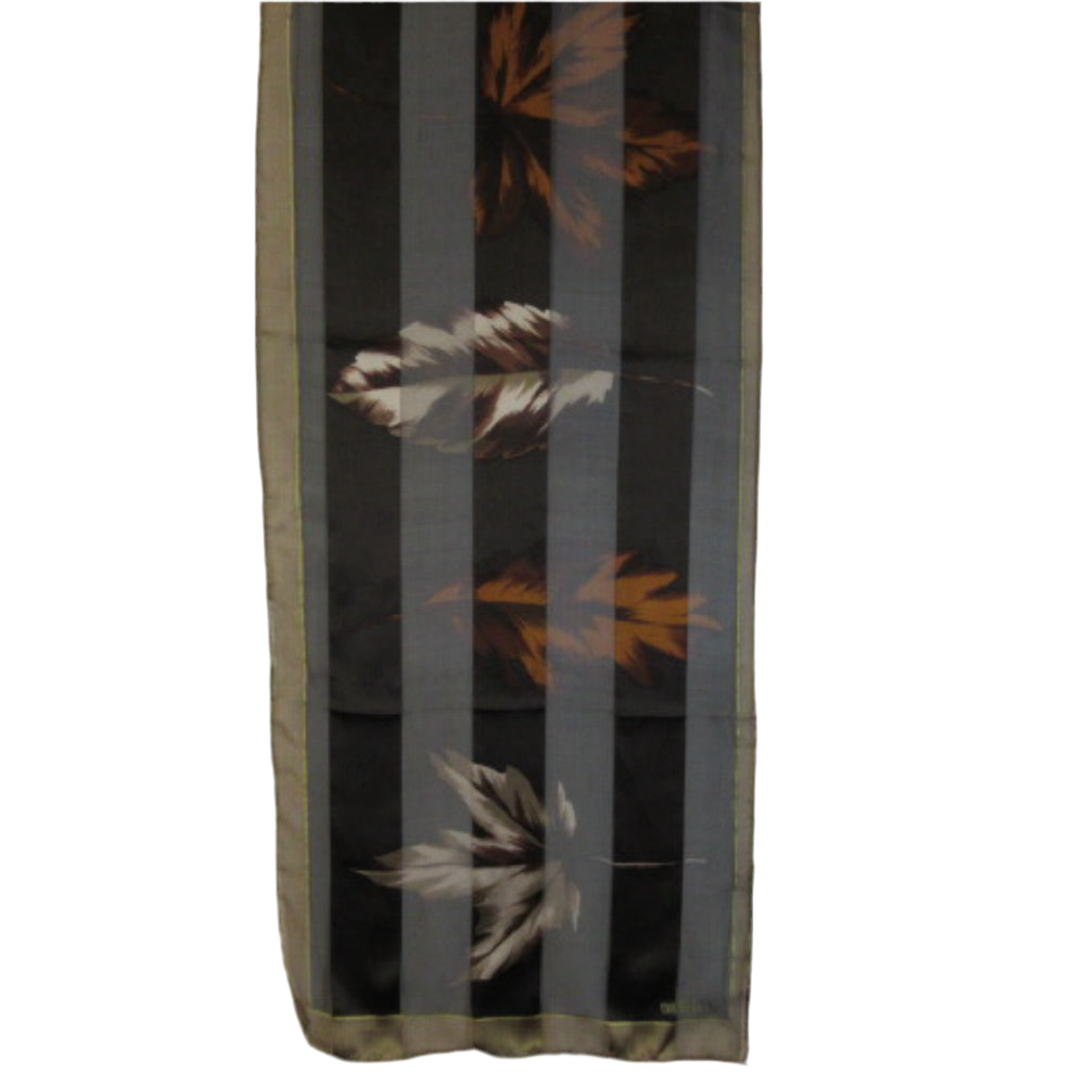 Bill Blass Designer Autumn Leaves Silk Scarf - Long - 1955