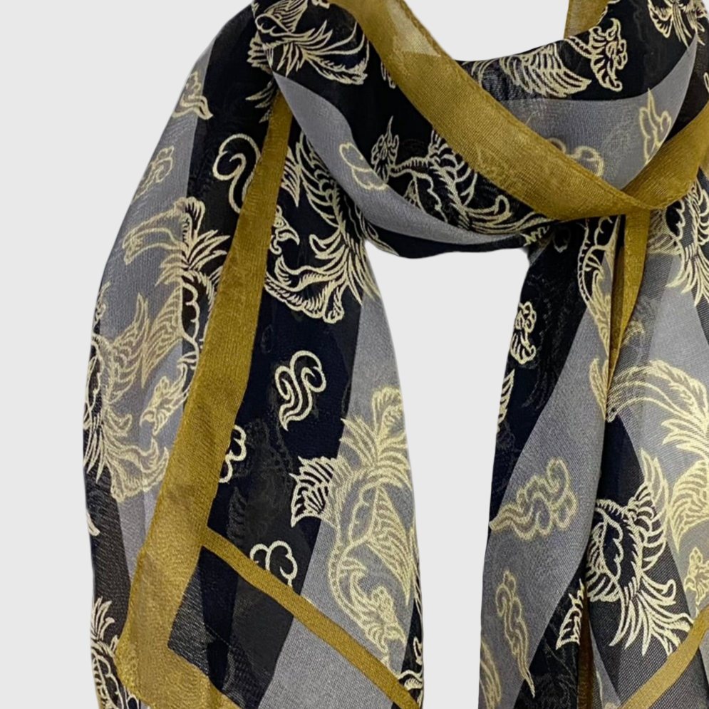 Shanghai Museum Designer Silk Scarf - Long – 4904