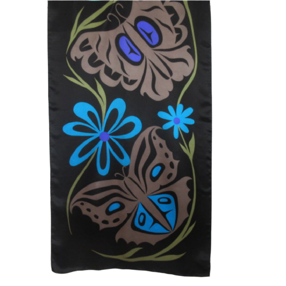 Native Northwest Art Silk Scarf - Long - 4344