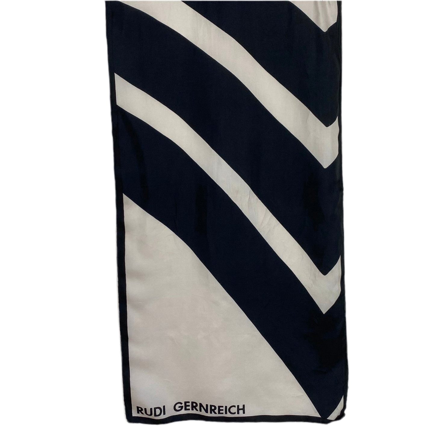 Rudi Gernreich Silk Scarf - Geometric - 15" x 57" Long