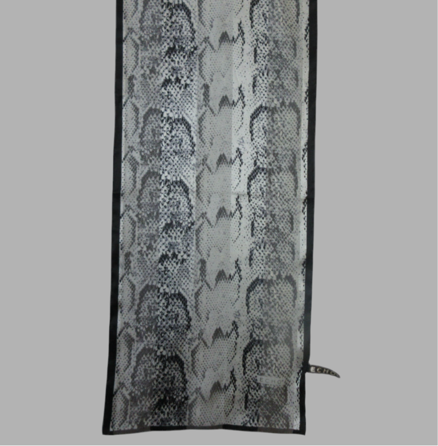 Echo Snakeskin Silk Scarf - Long - 5484