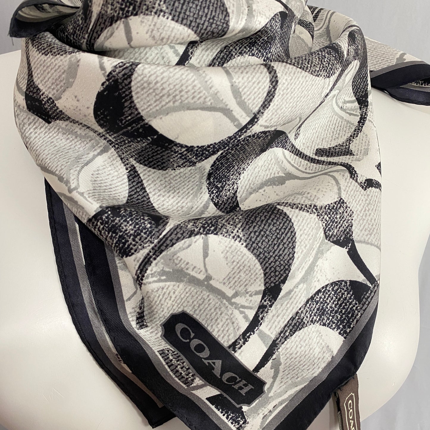 Coach Designer Logo Silk Scarf NWT - Square - 5459