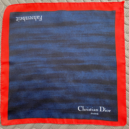 Christian Dior Silk Scarf Pocket Square Hankie - ITALY - 5192