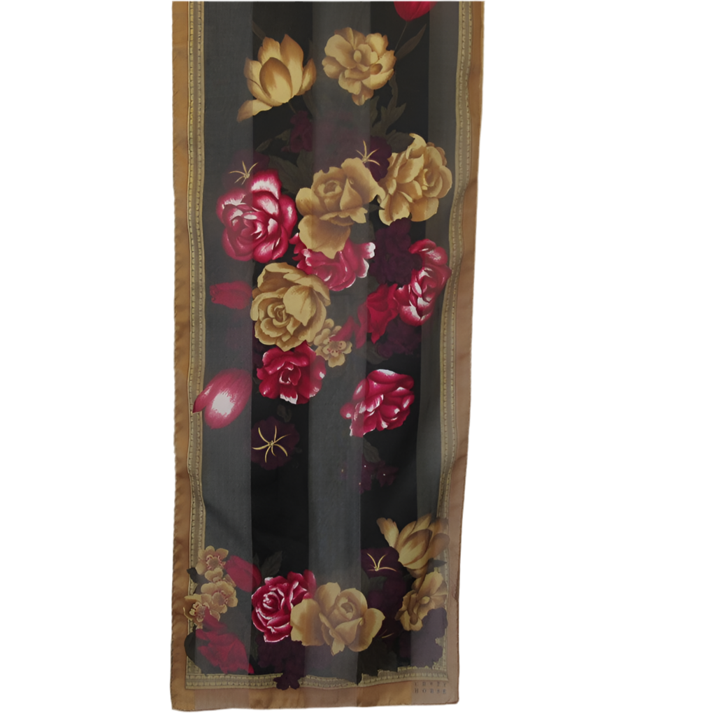 Crazy Horse Liz Claiborne Floral Scarf - Long - 5370