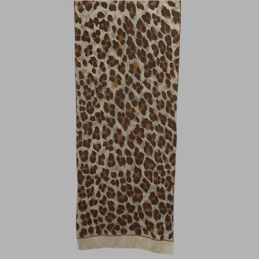 Echo Leopard Cheetah Animal Print Silk Scarf - Long – 3177