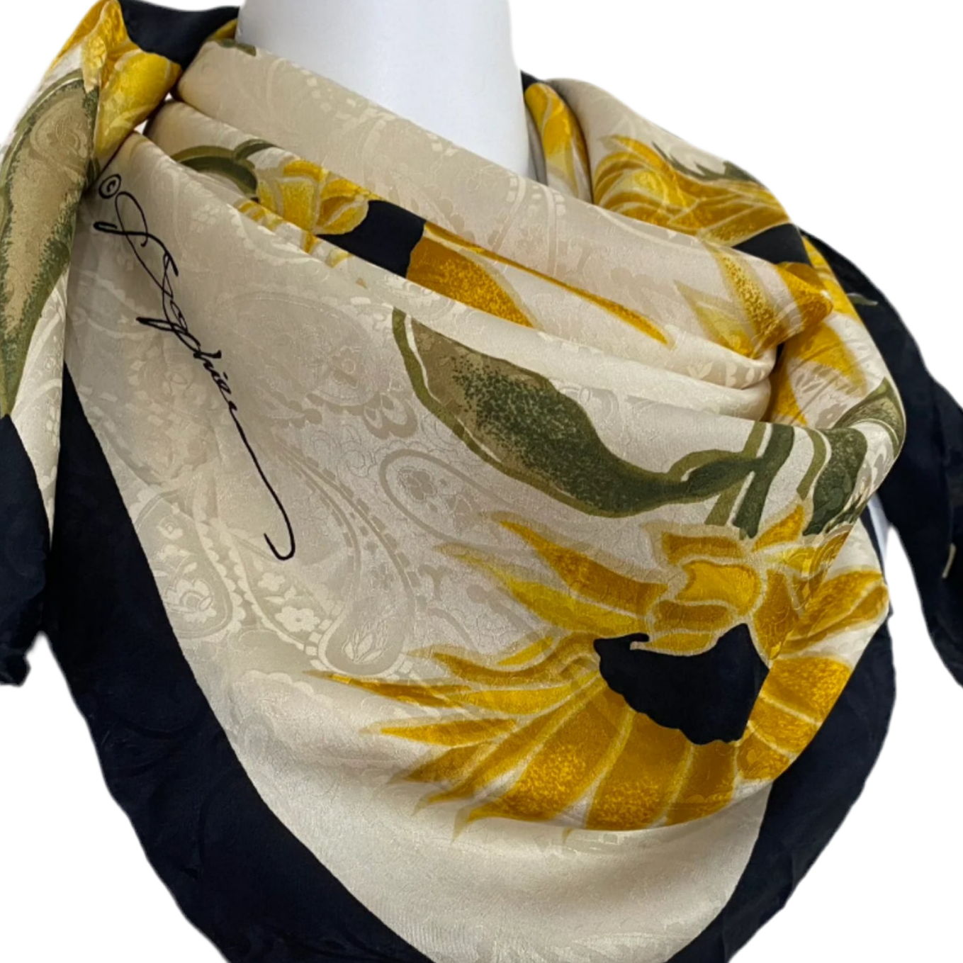 Sophie Sunflower Silk Scarf Square - 5261