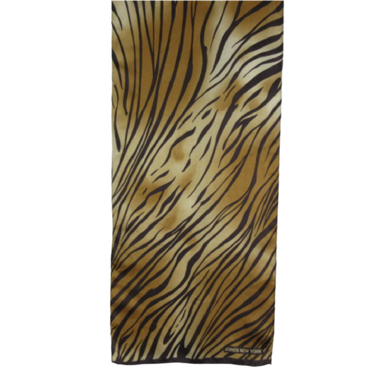 Jones New York Tiger Silk Scarf - Long - 1714