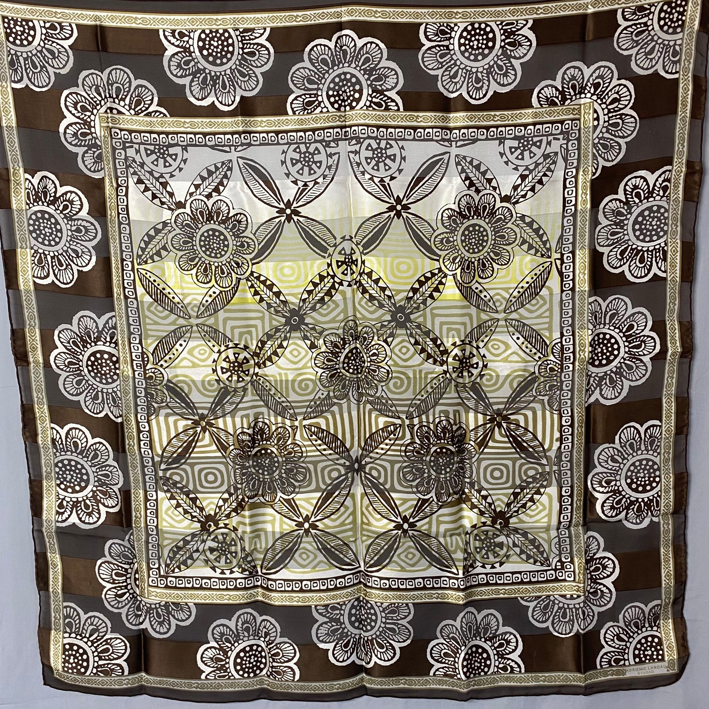Adrienne Vittadini Floral Silk Scarf - Square - 1036