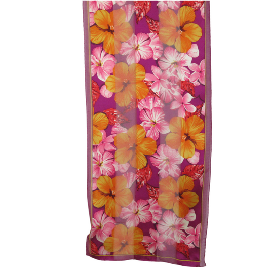 Jacqueline Ferrar Floral Silk Scarf - Long - 5410