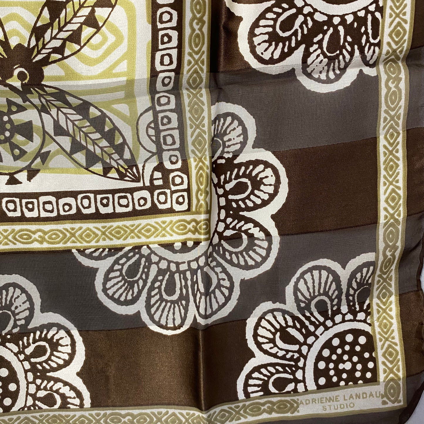 Adrienne Vittadini Floral Silk Scarf - Square - 1036