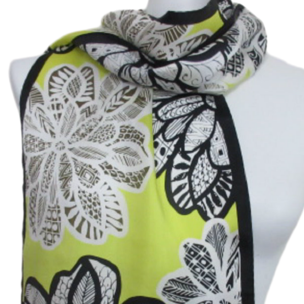 Adrienne Vittadini Silk Scarf - Long - 4084