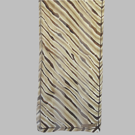 Jones New York Animal Print Silk Scarf - Long - 5311