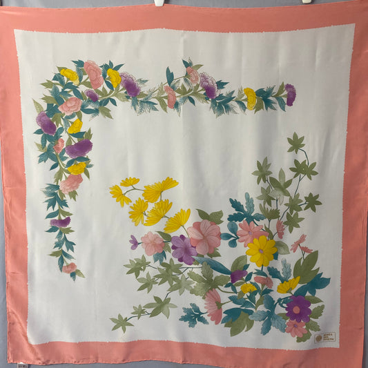 Mirta del Pineto Floral Silk Scarf - Square – 5032