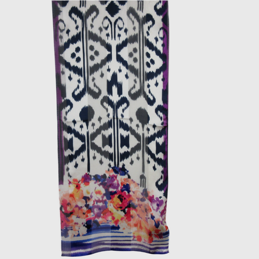 Adrienne Vittadini Floral Silk Scarf - Long - 5492
