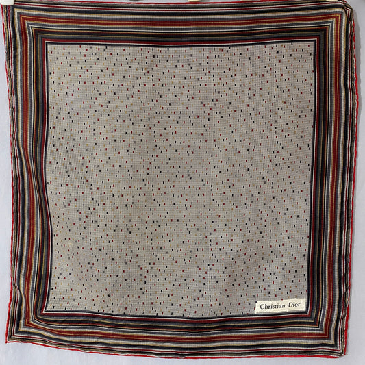 Christian Dior Vintage Silk Scarf - Pocket 18.5" Square 5181