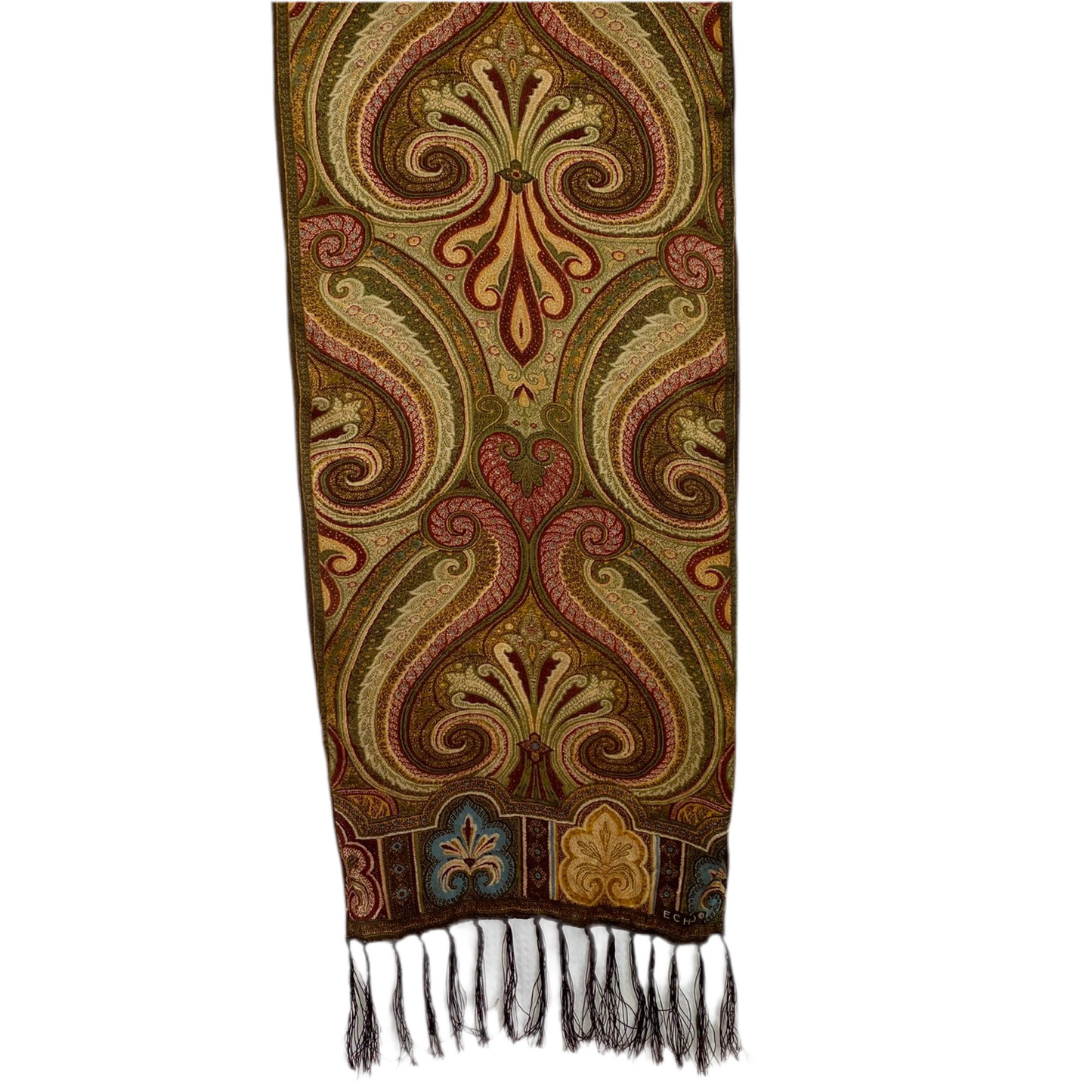 Echo Paisley Art Silk Scarf - Long – 5165