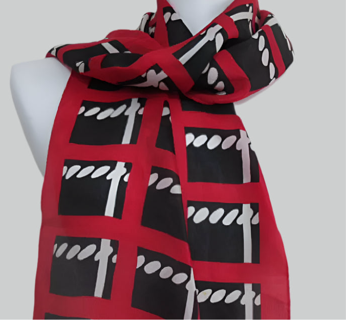 Bill Blass Abstract Silk Scarf - Long - SKU 3943