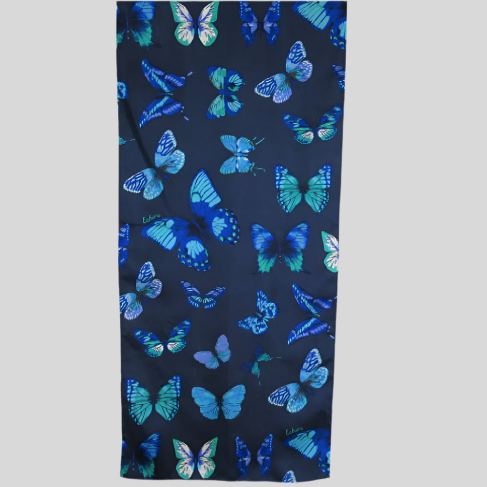 Echo Butterflies Silk Scarf - Long – 1705