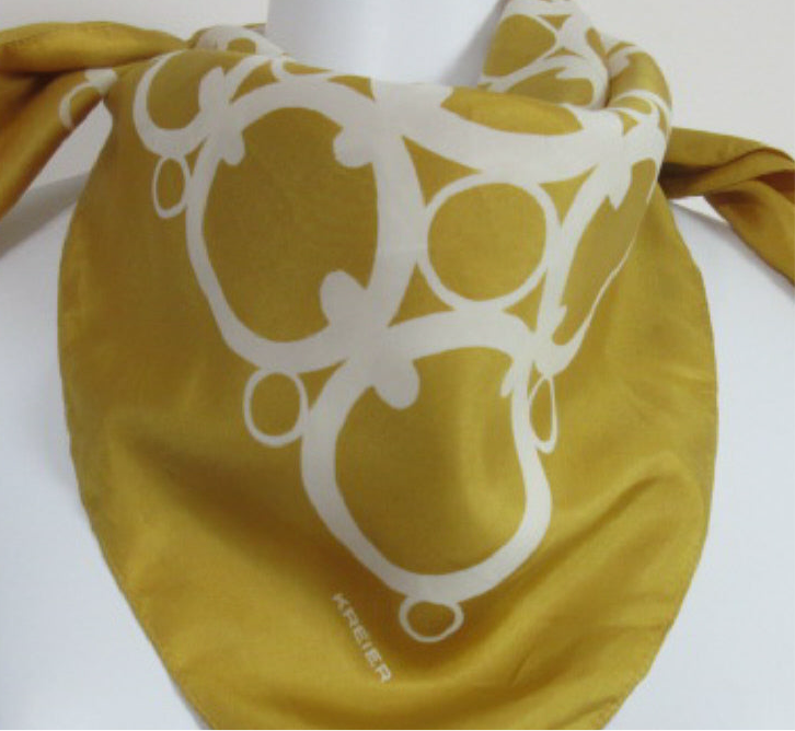 Kreier Silk Scarf - Square Abstract - 2301
