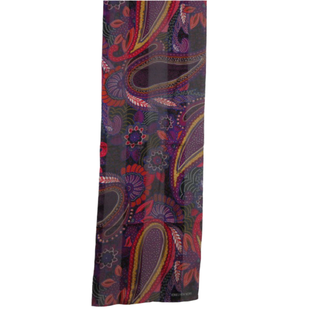 Jones New York Paisley Floral Silk Scarf - Long 2741