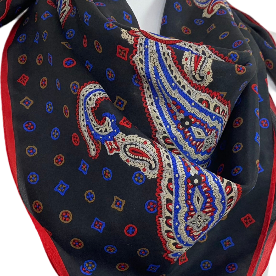 ELAINE GOLD Designer Silk Scarf Square - 5276