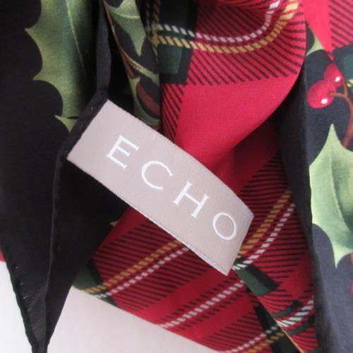 Echo Christmas Holly Silk Scarf - Square - 5553