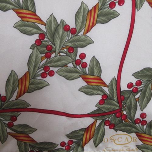 Oscar de la Renta Christmas Silk Scarf - 21" Square - 5557