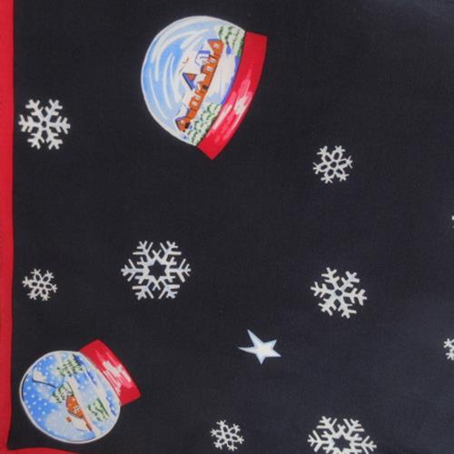 TALBOTS Square Silk Scarf - Christmas Snow Globes Design - 5301