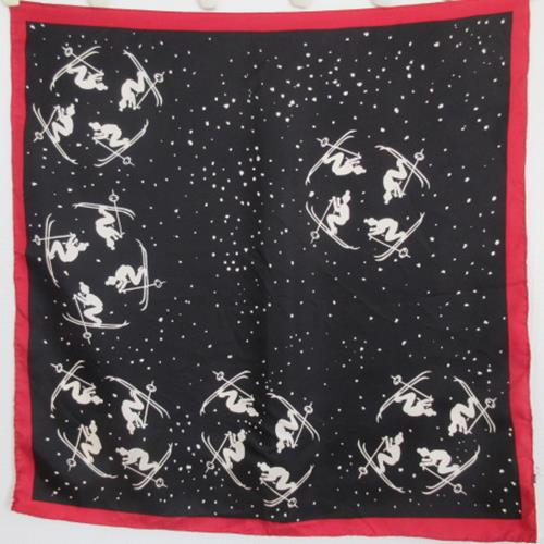 Talbots Christmas Skiing Silk Scarf - Square - NWT – 5556