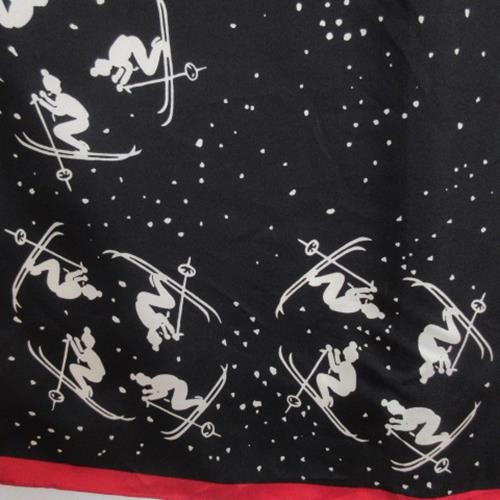 Talbots Christmas Skiing Silk Scarf - Square - NWT – 5556