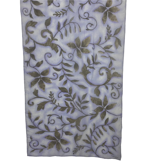 Decorative fabric with floral pattern on a white background