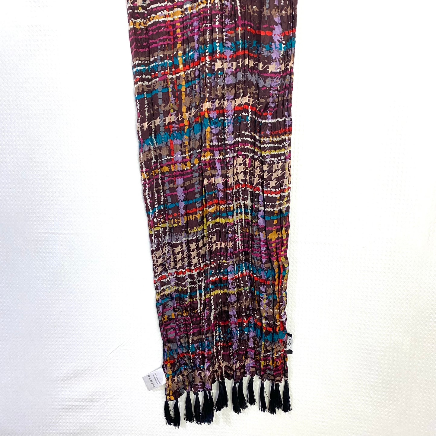 Fraas 2 Ply Crinkle Abstract Silk Scarf - Long – 4897