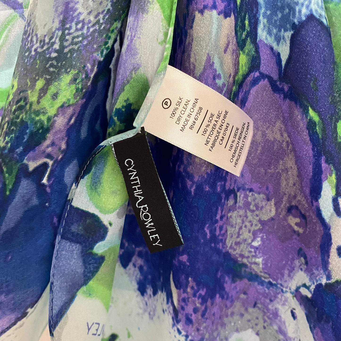 Cynthia Rowley Floral Abstract Silk Scarf - Long – 4903