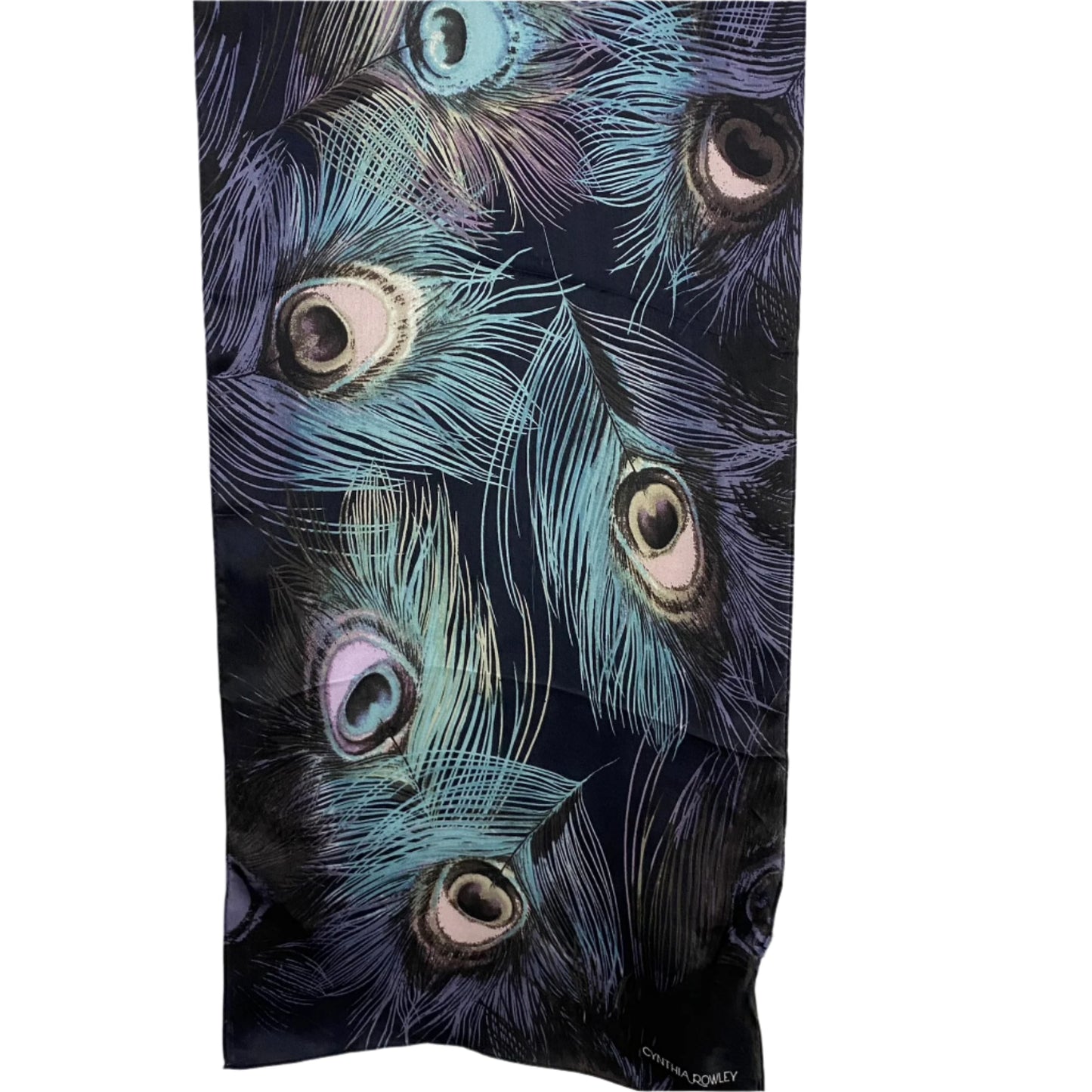Cynthia Rowley Peacock Feathers Silk Scarf - Long – 4916